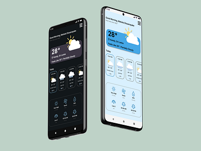 Weather App UI Design design interface mobile app ui ux weather app