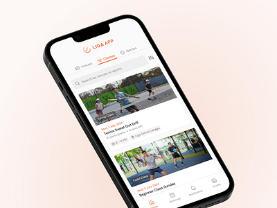 Liga App — Mobile App Redesign design mobile app sports app tennis ui ui design ui ux