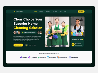 Cleaning service landing page design agency cleaning cleaning landing page cleaning service cleaning web cleaning webiste crm home page landing page real estate saas ui designer uiux uiux design uiux designer web designer webdesign website