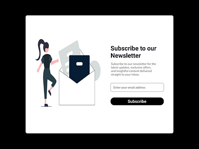 Newsletter subscribe UI challenge dailychallenge dailyui design figma newsletter subscribe ui