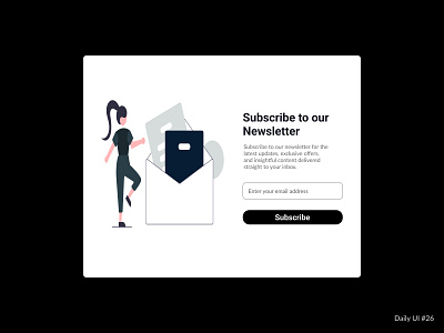 Newsletter subscribe UI challenge dailychallenge dailyui design figma newsletter subscribe ui