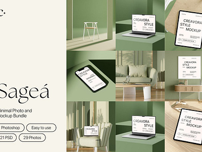 Sagea - Minimal Photo & Mockup apple computer desk desk scene creator desktop mockup devices imac mock up mockup sagea minimal photo mockup scene creator scene generator scene mockup workspace