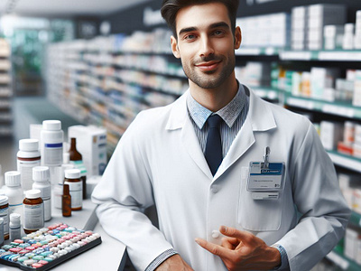 Pharmacist ai branding dall e design graphic design pharmacist ui