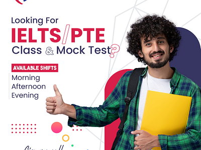 IELTS/PTE Class & Mock Test branding consultancy design graphic design social media social media post visa service