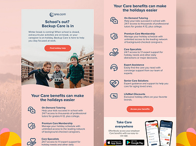 🧡 Care.com Email Design by Email Love app branding design graphic design illustration logo typography ui ux vector