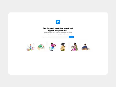 Tippr - landing page design fintech tipping