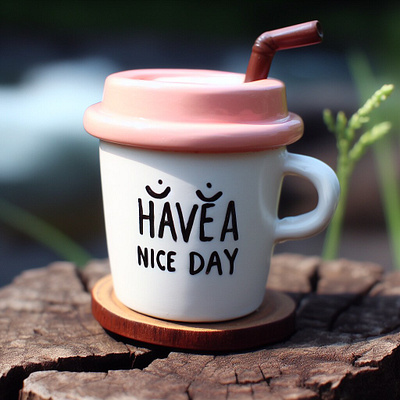 Nice Day ai coffee mug dall e design graphic design nice day ui