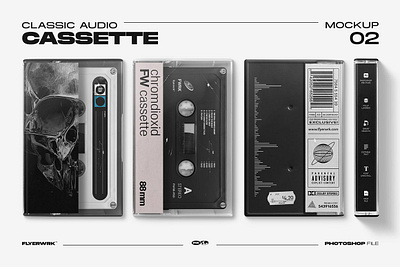 Cassette Mockup Volume 2 70s 80s 90s album artist cassette mockup volume 2 dirty grunge old promo record retro scratches single vintage