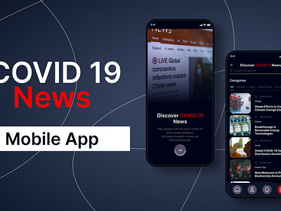 COVID-19 News Mobile App UI Design