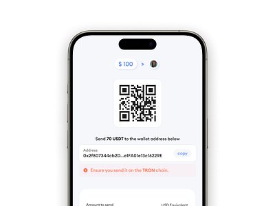 Sending crypto crypto cryptocurrency fintech qr code scan code