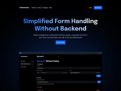 Landing Page Dark - Saas Website dark landing page dark theme landing landing page saas saas landing page