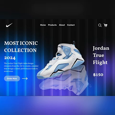 Nike Jordan - Shoe Website UI buy shoes nike brand website nike shoe website nike website shoe ecommerce shoe ui shoe website shoes shoes ui design ui uiux ux website website design