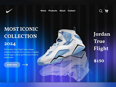 Nike Jordan - Shoe Website UI buy shoes nike brand website nike shoe website nike website shoe ecommerce shoe ui shoe website shoes shoes ui design ui uiux ux website website design