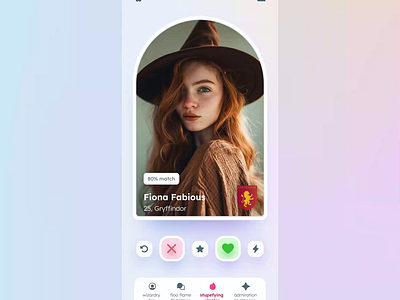 Hogwarts Dating App 2024 2025 after ai animation app awesome cute dating effects figma girl magic ui ux witch wizard