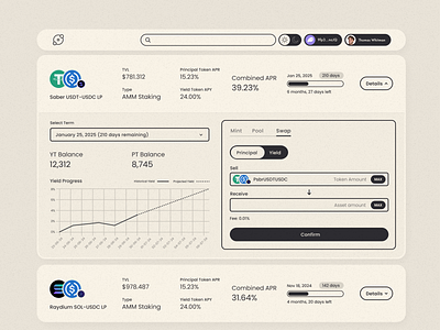 Superposition - UX/UI app design blockchain crypto dashboard defi desktop finance solana ui ui design ux ux design web3