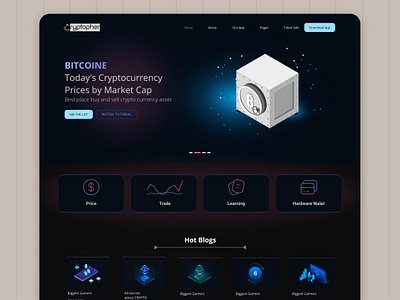 Cryptocurrency App cryptocurrency dark mood digital currency economists modern ui uiux ux web design