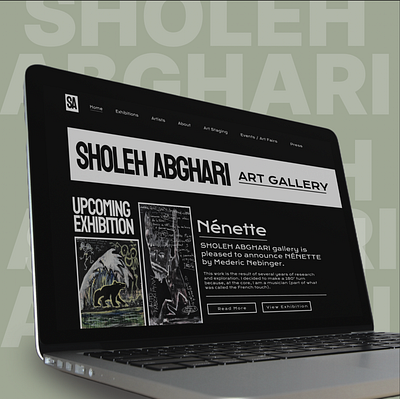Sholeh Abghari Art Gallery branding ui