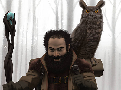 Dwarf Druid bird druid dwarf owl