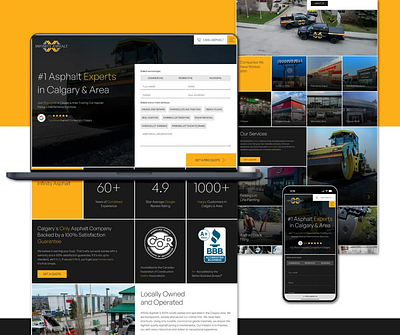 Infinity Asphalt Website asphalt construction contractor web design website design