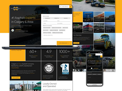 Infinity Asphalt Website asphalt construction contractor web design website design