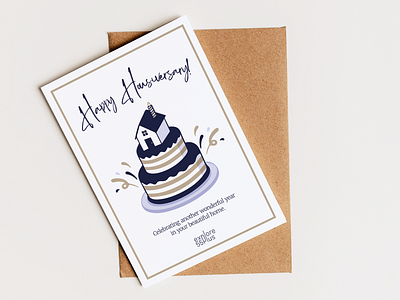 Housiversary Celebration Card card design graphic design greetingcard housiversary illustration