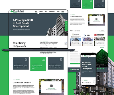 Peoplefirst Developments Website construction developer green website real estate web design website design wordpress
