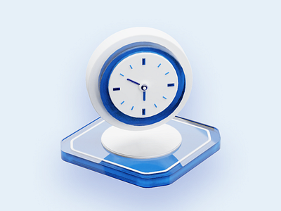 3D Icon #002 Clock | Digital Marketing 3d ui