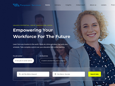 Manpower Services Website Deisgn ui user experience web design