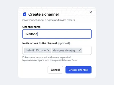 Create a channel button clean component create design system figma input minimalism modal popup text input ui ui kit widget