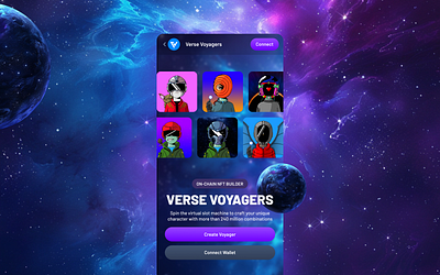 Verse Voyagers - On-Chain NFT Builder animation ui user interface ux web3