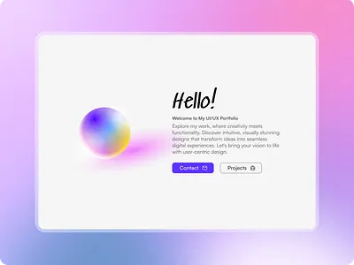 Portfolio Landing Page landing page portfolio cover page portfolio design portfolio page ui design web design