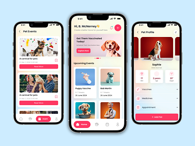 Mobile App Design for Pet Lovers appshowcase ui