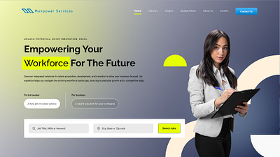 Manpower Service Website Design ui uiux web design