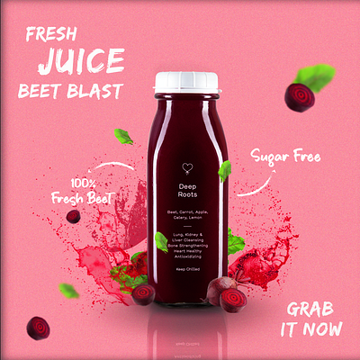 Social Media Post for Beet juice Brand social media post