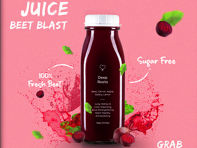 Social Media Post for Beet juice Brand social media post