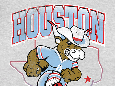 Houston Football character design design football graphic design houston illustration mascot design oilers t shirt design texas vector