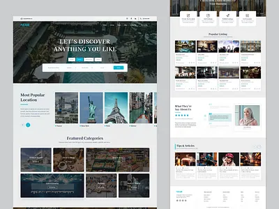 Listing Website landing Page bar filter home listing hotel listing landing page list listing page parking linsting results saas search shop listing ui ui design uiux ux design vendor list website