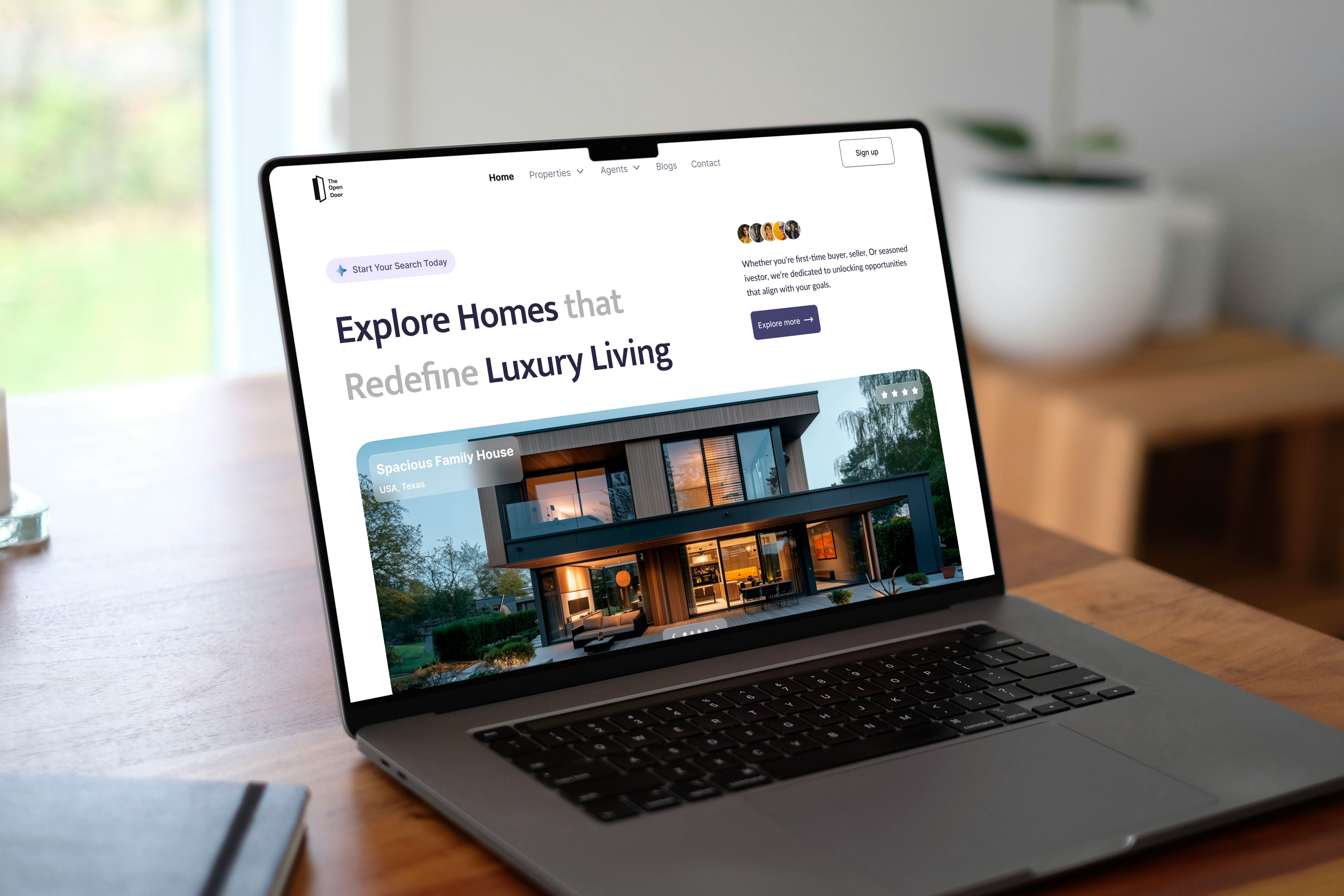 Real Estate website design figma real estate real estate web design the open door ui ui design uiux web website