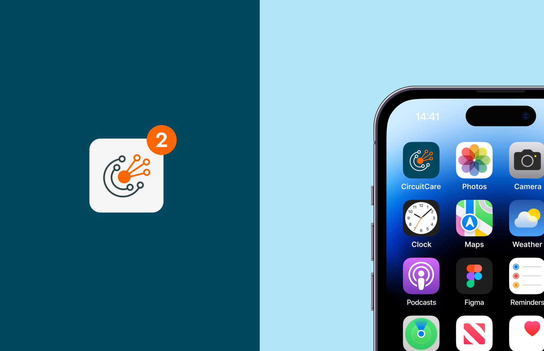 Circuit Care Logo app brand brand design branding care circuit design illustration logo orange ui