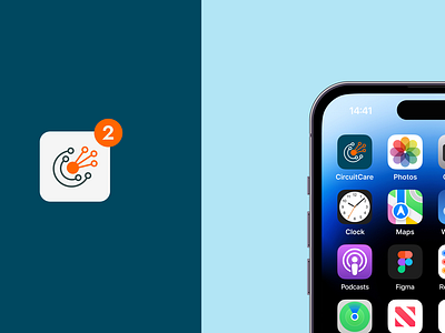 Circuit Care Logo app brand brand design branding care circuit design illustration logo orange ui