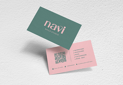 Business card for nail studio branding business card design graphic design logo poligraphy