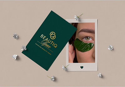 logo and postcard for a beauty salon branding graphic design logo