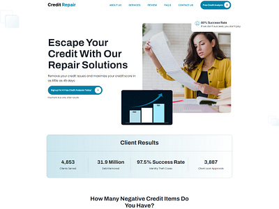 CredBoost – Credit Repair Landing Page for Lead Generation credit repair credit repair landing page credit repair service credit repair website design credit restoration landing page design elementor template web design website