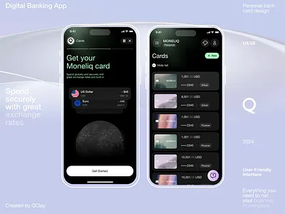Digital Banking App app app design bank bank app banking banking mobile app design branding card credit crypto cryptocurrency finance finance mobile app fintech fintech design investment investment app money payment wallet