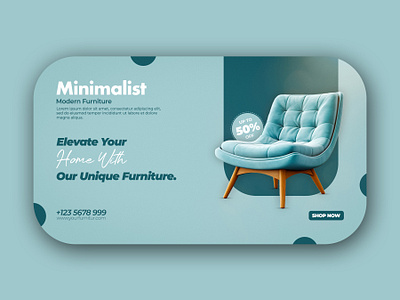 Modern Banner Design For Furniture Brand! 3d animation branding graphic design logo motion graphics ui