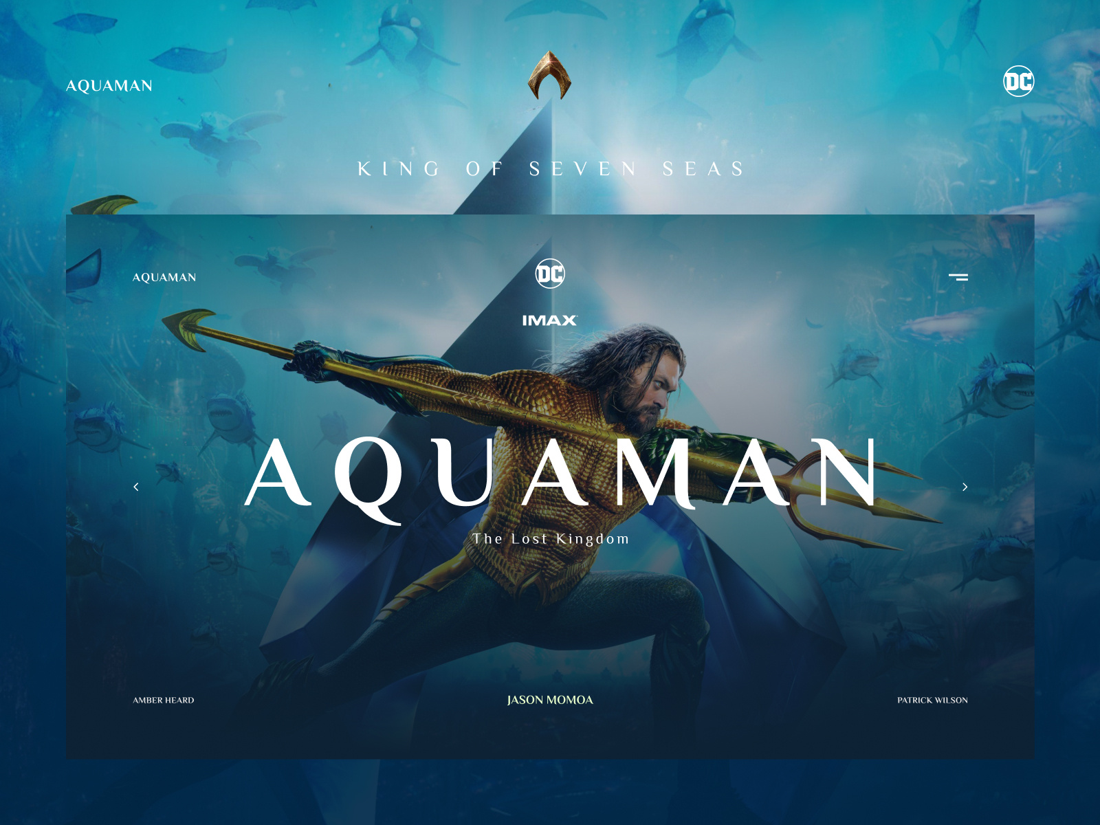 Aquaman - UI/UX Concept aquaman comics dc film industry ui ux web design
