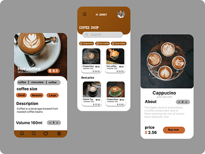 CoffeeCove: App design UI Concept