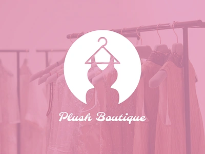 Plush Boutique Logo Design art assets brand idenity branding colors ddc design diazdesignco digital art dress fashion boutique fasion graphic design logo logo design mockups pink shot vector women