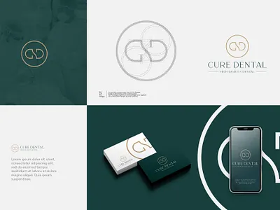 Cure Dental Logo branding design graphic design illustration logo modern professional simple ui vector