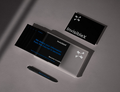 Logo for InvisibleX company ai artificial intelligence branding corporate design future futuristic logo minimalistic modern x